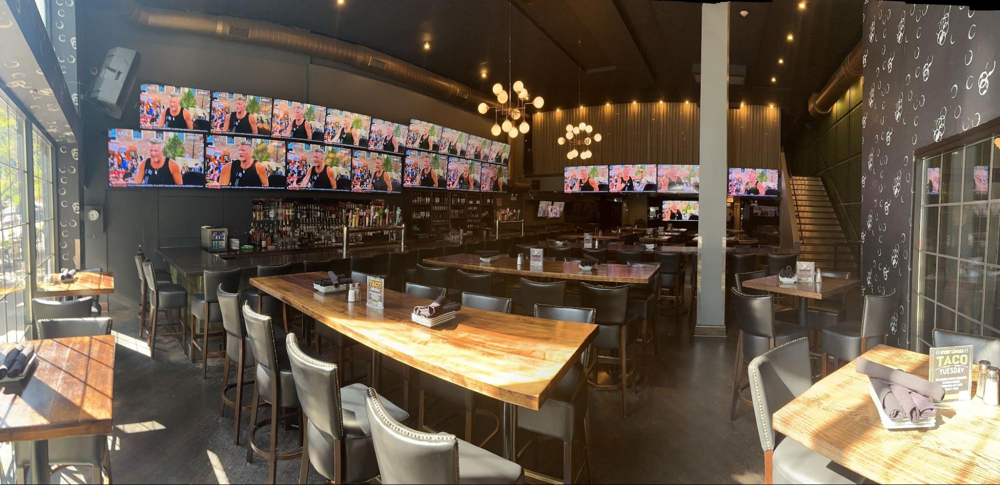 Restaurant with TV installations