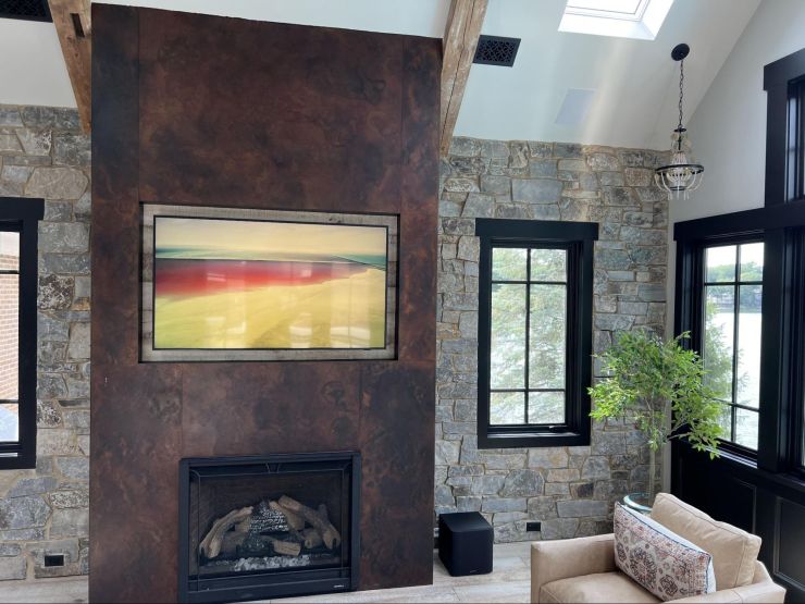 TV Installation above traditional fireplace